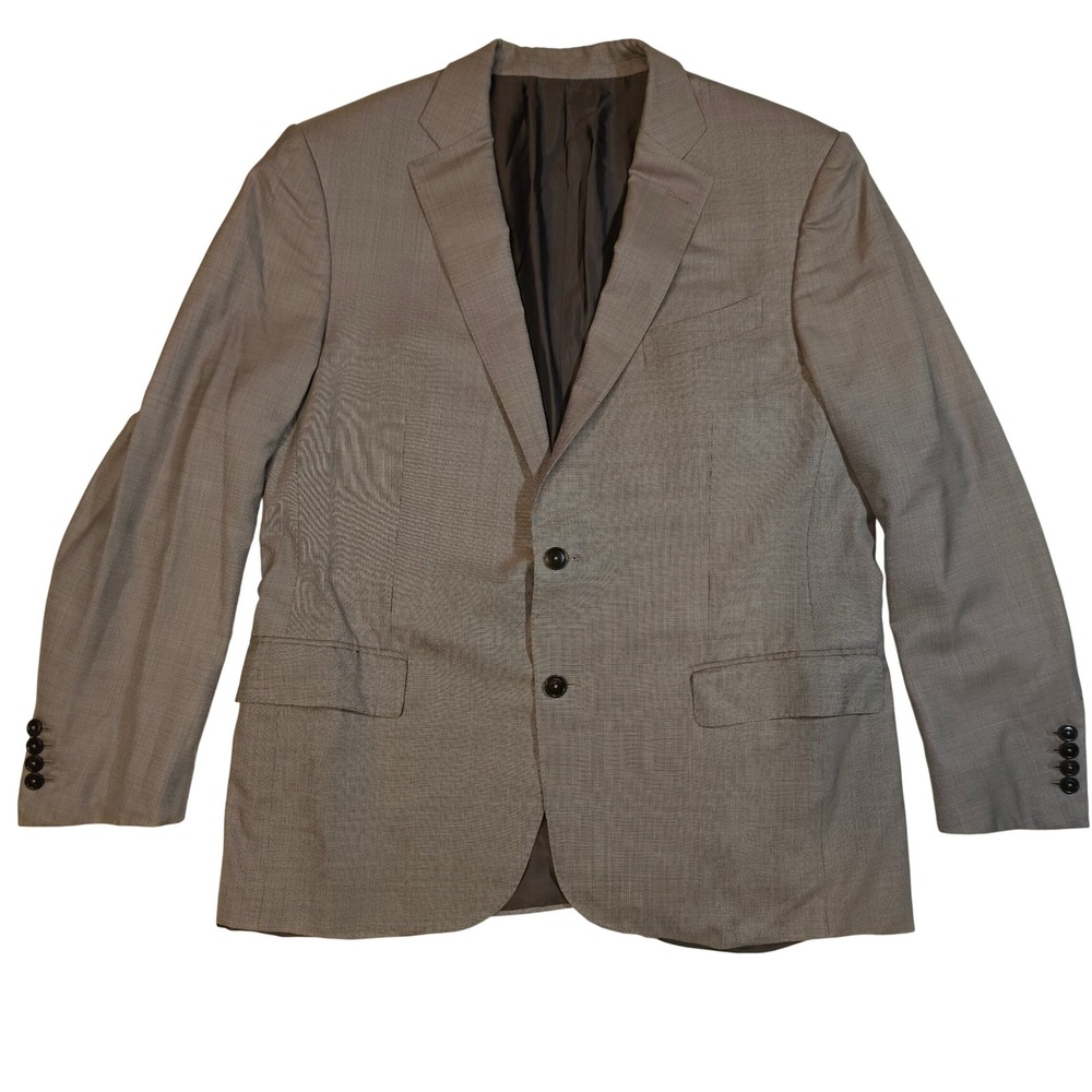 Ermenegildo Zegna Trofeo 600 Mila Blazer Wool Silk Grey Brown Micro Check EU 54R